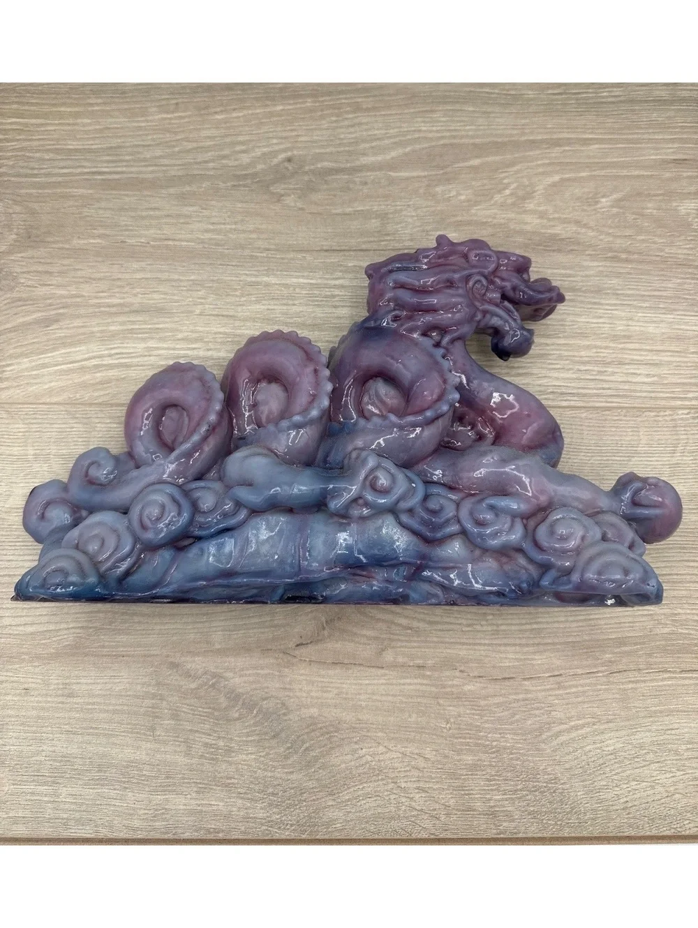 Handmade Purple Dragon Candle Sculpture, Unused